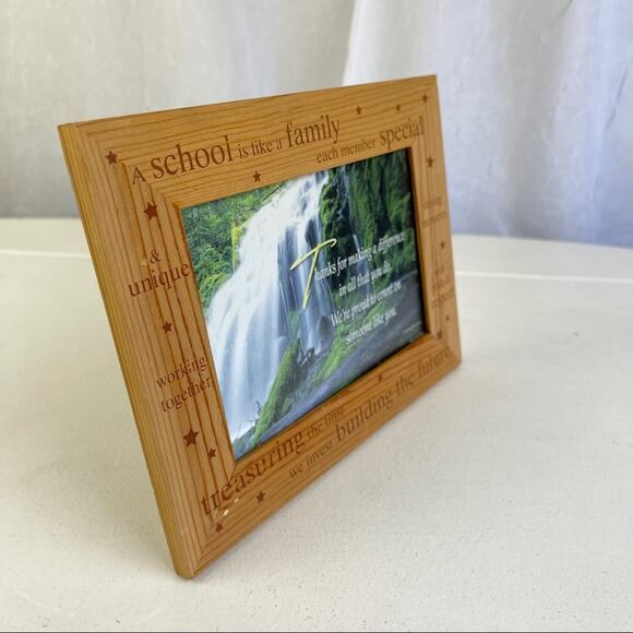 VTG Photo Picture Frame School Teacher Wooden Decor Gift Vintage Early 2000’s - Picture 2 of 16